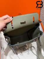 Balo Hermes Hac A Dos PM Backpack Sage Xanh Olive Best Quality