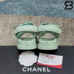 Dép Chanel Dad Sandal Camellia Ribbon Mint Green Lambskin Xanh Mint Best Deal