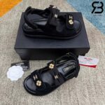 Dép Chanel Quilted Sandal Black Velvet Đen Best Deal