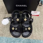 Dép Chanel Quilted Sandal Black Velvet Đen Best Deal