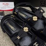 Dép Chanel Quilted Sandal Black Velvet Đen Best Deal