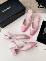 Giày Cao Gót Chanel Slingback Cap Toe Lamskin 7CM Best Quality