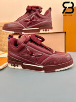 Giày LV Skate Sneaker Bordeaux Red Đỏ Vang Best Quality