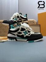 Giày LV Skate Sneaker Green Black Cream Xanh Lá Đen Best Quality