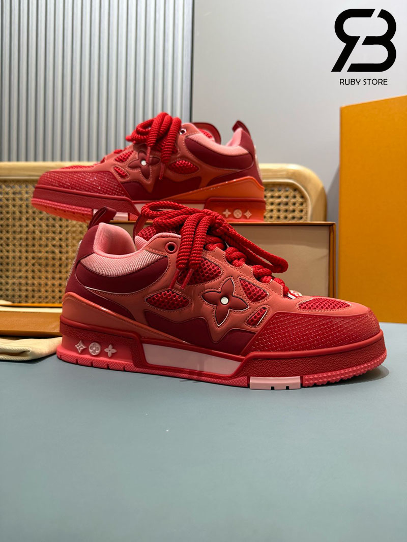 Giày LV Skate Sneaker Red Đỏ Best Quality