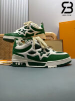 Giày LV Skate Trainers Green Xanh Lá Best Quality