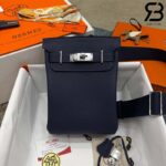 Balo Hermes Hac A Dos PM Backpack Marine Bleu Xanh Navy PHW Best Quality