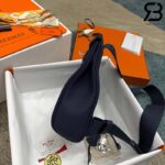 Balo Hermes Hac A Dos PM Backpack Marine Bleu Xanh Navy PHW Best Quality