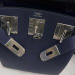 Balo Hermes Hac A Dos PM Backpack Marine Bleu Xanh Navy PHW Best Quality