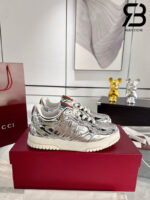 Giày Gucci Re-Web Sneaker White Silver Trắng Bạc Best Quality