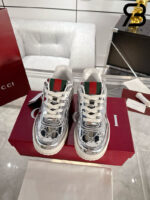 Giày Gucci Re-Web Sneaker White Silver Trắng Bạc Best Quality