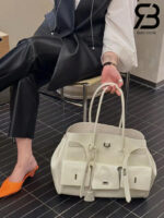 Túi Balenciaga Bel Air Medium Carry All Bag Size 37 Neutral Calfskin Trắng Best Da Ý