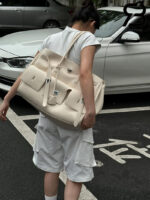 Túi Balenciaga Bel Air Medium Carry All Bag Size 37 Neutral Calfskin Trắng Best Da Ý