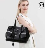 Túi Balenciaga Bel Air Small Carry All Bag Size 30 Black Đen Da Calfskin SHW Best Ý
