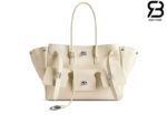 Túi Balenciaga Bel Air Small Carry All Bag Size 30 Neutral Trắng Da Calfskin SHW Best Ý