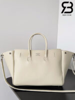 Túi Balenciaga Bel Air Small Carry All Bag Size 30 Neutral Trắng Da Calfskin SHW Best Ý