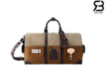 Túi LV Keepall Bandoulière 50 Pharrell Williams M26127 Tan Brown Suede Best Quality