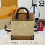 Túi LV Steamer 15 Pharrell Williams Tan Brown Suede Best Quality