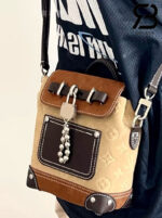 Túi LV Steamer 15 Pharrell Williams Tan Brown Suede Best Quality