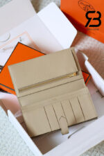 Ví Hermes Bearn Long Wallet Beige Kem GHW Best Pháp