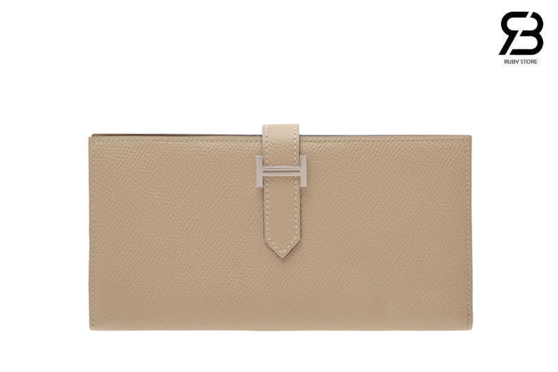 Ví Hermes Bearn Long Wallet Beige Kem GHW Best Pháp
