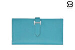 Ví Hermes Bearn Long Wallet Blue Red Xanh Đỏ GHW Best Pháp