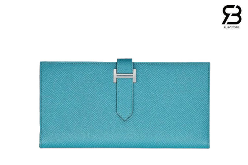 Ví Hermes Bearn Long Wallet Blue Red Xanh Đỏ GHW Best Pháp