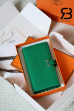 Ví Hermes Bearn Long Wallet Green Xanh Lá GHW Best Pháp