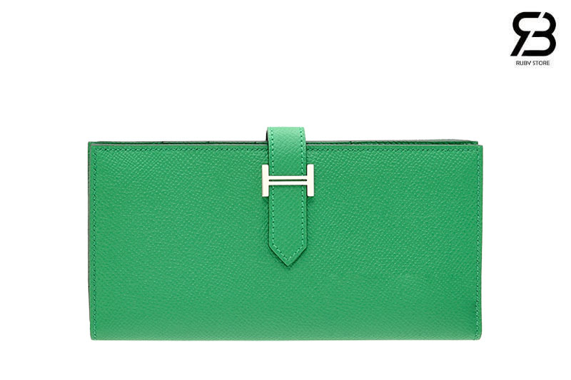 Ví Hermes Bearn Long Wallet Green Xanh Lá GHW Best Pháp