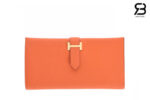 Ví Hermes Bearn Long Wallet Orange Cam Da Togo Best Pháp