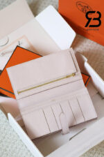 Ví Hermes Bearn Long Wallet Pink Hồng GHW Best Pháp
