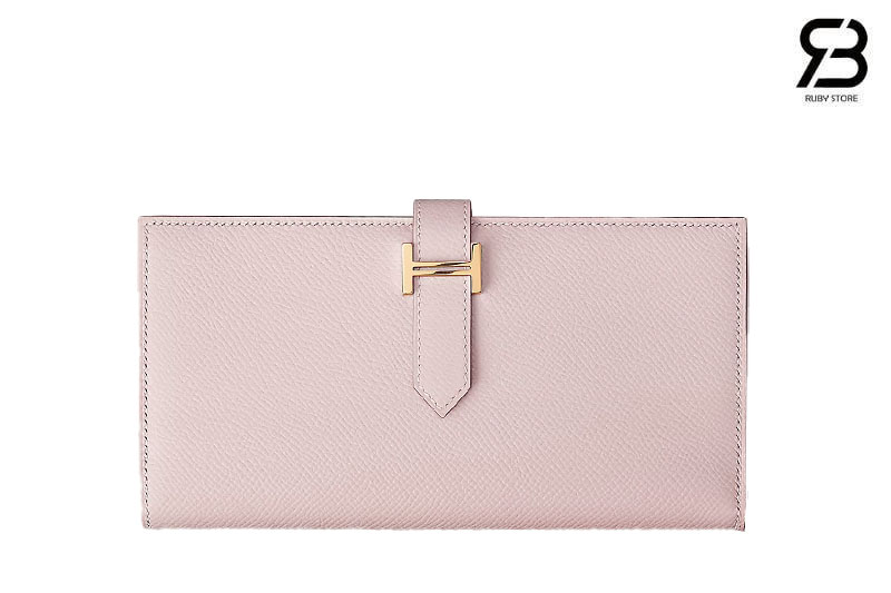 Ví Hermes Bearn Long Wallet Pink Hồng GHW Best Pháp