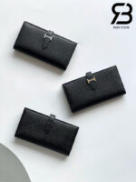 Ví Hermes Bearn Long Wallet Vert Bosphore Black Đen GHW Best Pháp