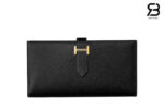 Ví Hermes Bearn Long Wallet Vert Bosphore Black Đen GHW Best Pháp