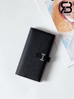 Ví Hermes Bearn Long Wallet Vert Bosphore Black Đen GHW Best Pháp