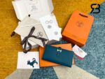Ví Hermes Bearn Long Wallet Vert Bosphore Bleu Saphire GHW Best Pháp