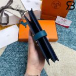Ví Hermes Bearn Long Wallet Vert Bosphore Bleu Saphire GHW Best Pháp