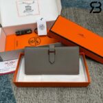 Ví Hermes Bearn Long Wallet Vert Bosphore Grey Xám GHW Best Pháp