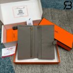 Ví Hermes Bearn Long Wallet Vert Bosphore Grey Xám GHW Best Pháp