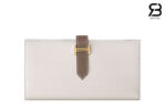 Ví Hermes Bearn Long Wallet White Brown Trắng Nâu GHW Best Pháp