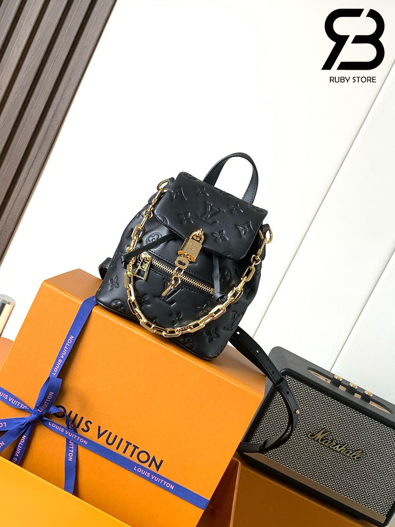 Ba Lô LV Coussin Mini M13387 Black Màu Đen Da Cừu 20CM Best Quality