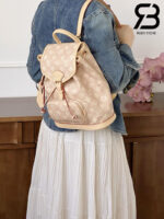 Ba Lô LV Montsouris PM Backpack Travels With Grace Coddington M15135 Meowgram Canvas Best Pháp