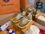 Giày LV Pharrell Williams Tilted Sneaker Cognac Vàng chất lượng tốt nhất