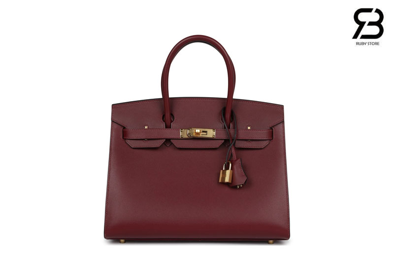 Túi Hermès Birkin Sellier 30 Rouge H Madame Burgundy Màu Đỏ Best Quality