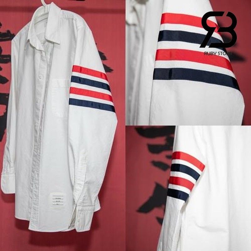 Áo thom browne màu trắng