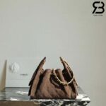 Túi Chanel 25 Mini Hobo Handbag Dark Brown Suede Calfskin Nâu Đậm 20CM Best Quality