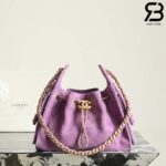 Túi Chanel 25 Mini Hobo Handbag Purple Suede Calfskin 20CM Màu Tím Best Quality