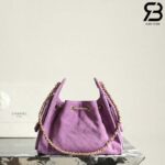 Túi Chanel 25 Mini Hobo Handbag Purple Suede Calfskin 20CM Màu Tím Best Quality