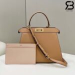 Túi Fendi Peekaboo ISeeU Medium Size 33 Beige Calfskin chính hãng