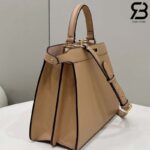 Túi Fendi Peekaboo ISeeU Medium Size 33 Beige Calfskin với khóa sang trọng